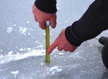 measuring ice thickness in a lake|how to measure ice thickness.